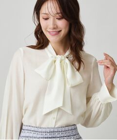 COUP DE CHANCE / クードシャンス シャツ・ブラウス | 【手洗い可／日本製】シアーリボンブラウス