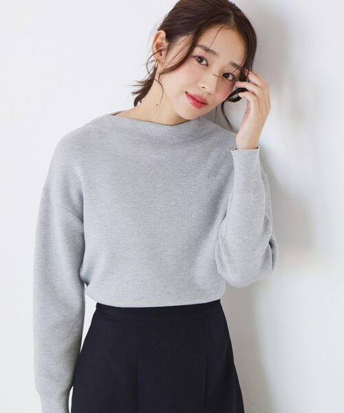 COUP DE CHANCE / クードシャンス ニット・セーター | 【手洗い可】ラメ混ニットトップス(ライトグレー(011))
