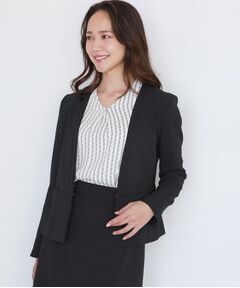 COUP DE CHANCE / クードシャンス ノーカラージャケット | 【手洗い可／日本製／伸縮性／スーツ可】カラーレスジャケット