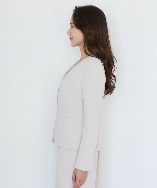 COUP DE CHANCE / クードシャンス ノーカラージャケット | 【手洗い可／日本製／伸縮性／スーツ可】カラーレスジャケット | 詳細14