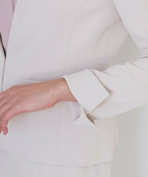 COUP DE CHANCE / クードシャンス ノーカラージャケット | 【手洗い可／日本製／伸縮性／スーツ可】カラーレスジャケット | 詳細18