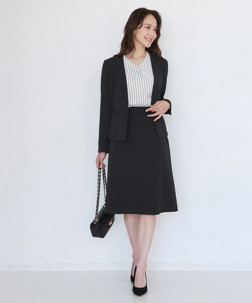 COUP DE CHANCE / クードシャンス ノーカラージャケット | 【手洗い可／日本製／伸縮性／スーツ可】カラーレスジャケット | 詳細2