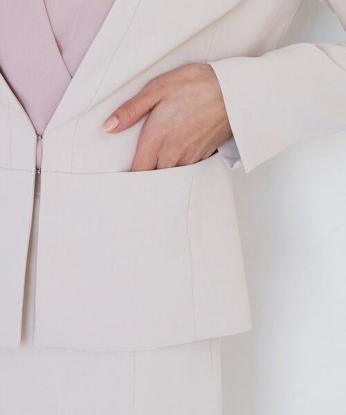 COUP DE CHANCE / クードシャンス ノーカラージャケット | 【手洗い可／日本製／伸縮性／スーツ可】カラーレスジャケット | 詳細20