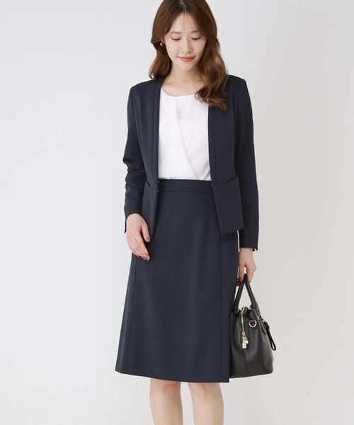 COUP DE CHANCE / クードシャンス ノーカラージャケット | 【手洗い可／日本製／伸縮性／スーツ可】カラーレスジャケット | 詳細24