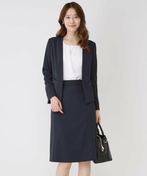 COUP DE CHANCE / クードシャンス ノーカラージャケット | 【手洗い可／日本製／伸縮性／スーツ可】カラーレスジャケット | 詳細25