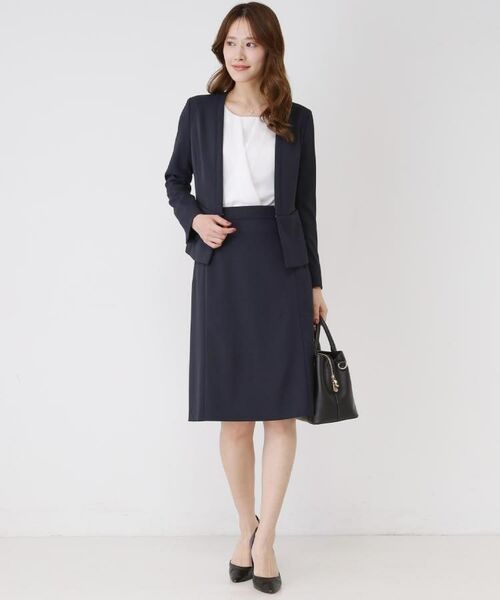 COUP DE CHANCE / クードシャンス ノーカラージャケット | 【手洗い可／日本製／伸縮性／スーツ可】カラーレスジャケット | 詳細26