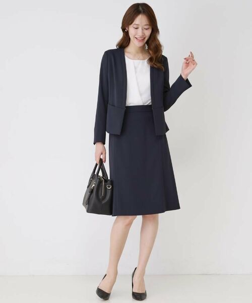 COUP DE CHANCE / クードシャンス ノーカラージャケット | 【手洗い可／日本製／伸縮性／スーツ可】カラーレスジャケット | 詳細27