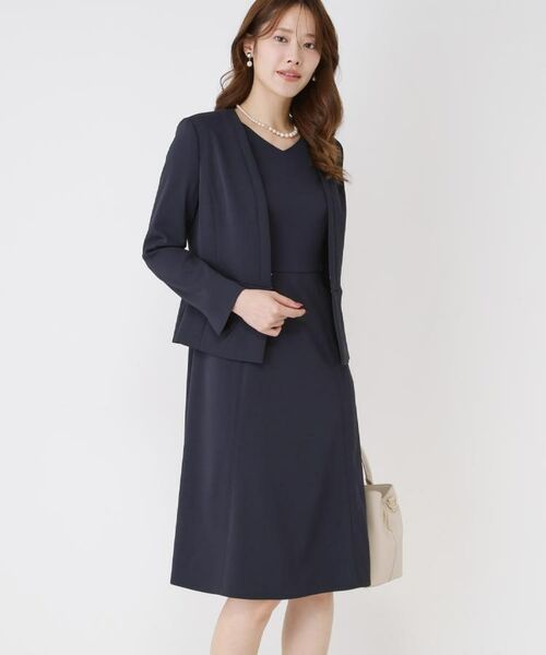 COUP DE CHANCE / クードシャンス ノーカラージャケット | 【手洗い可／日本製／伸縮性／スーツ可】カラーレスジャケット | 詳細29