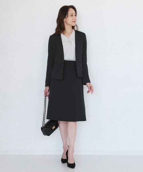 COUP DE CHANCE / クードシャンス ノーカラージャケット | 【手洗い可／日本製／伸縮性／スーツ可】カラーレスジャケット | 詳細3