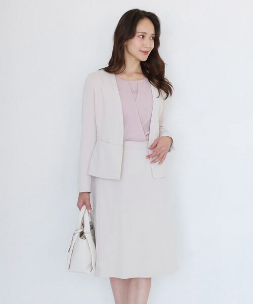 COUP DE CHANCE / クードシャンス ノーカラージャケット | 【手洗い可／日本製／伸縮性／スーツ可】カラーレスジャケット | 詳細6