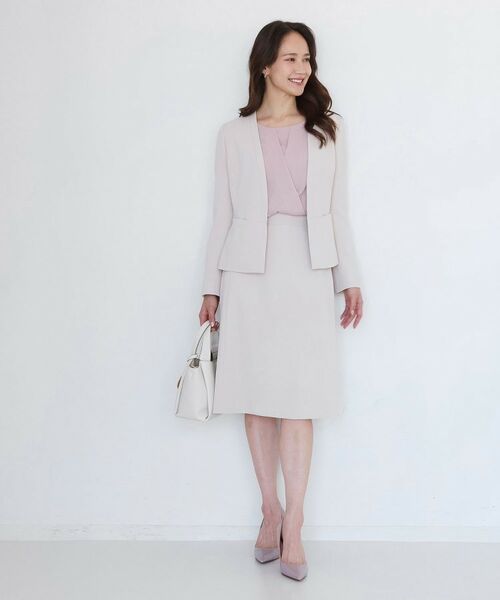 COUP DE CHANCE / クードシャンス ノーカラージャケット | 【手洗い可／日本製／伸縮性／スーツ可】カラーレスジャケット | 詳細7