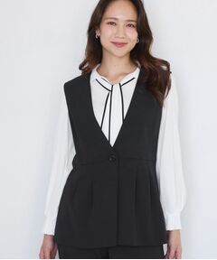 COUP DE CHANCE / クードシャンス ベスト | 【手洗い可／日本製／伸縮性／セットアップ可】カラーレスのジレ