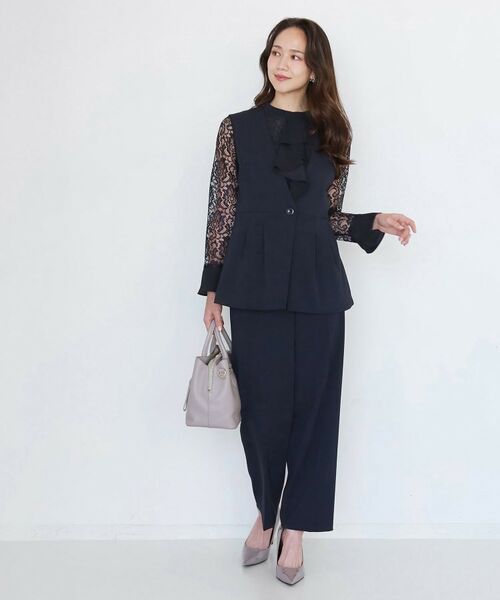 COUP DE CHANCE / クードシャンス ベスト | 【手洗い可/日本製/伸縮性/セットアップ可】カラーレスのジレ | 詳細10