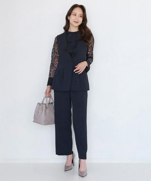 COUP DE CHANCE / クードシャンス ベスト | 【手洗い可/日本製/伸縮性/セットアップ可】カラーレスのジレ | 詳細11