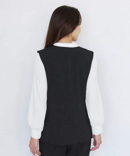 COUP DE CHANCE / クードシャンス ベスト | 【手洗い可/日本製/伸縮性/セットアップ可】カラーレスのジレ | 詳細15