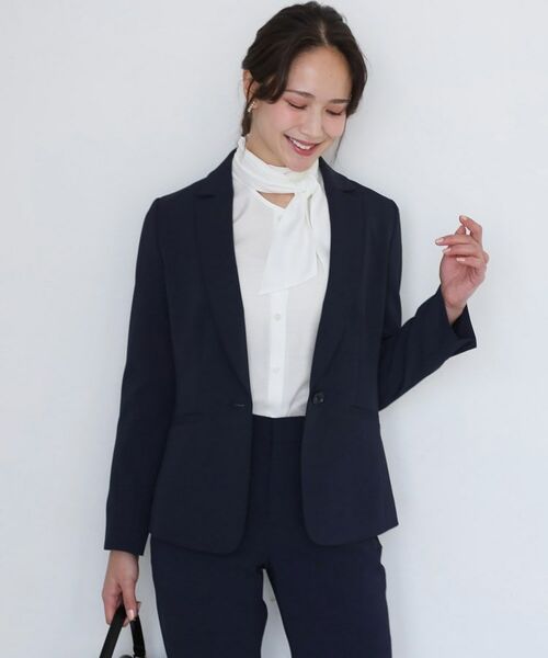 COUP DE CHANCE / クードシャンス テーラードジャケット | 【手洗い可/日本製/伸縮性/スーツ可】テーラードジャケット(ネイビー(094))