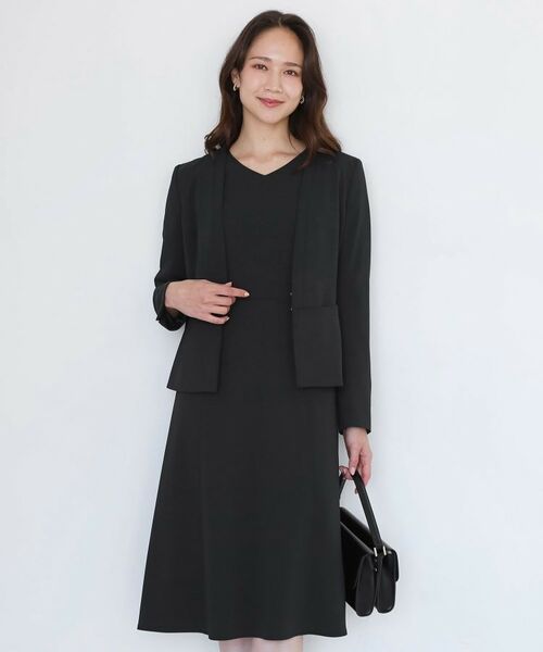 COUP DE CHANCE / クードシャンス ロング・マキシ丈ワンピース | 【手洗い可/日本製/伸縮性/セットアップ可】共地ベルト付フレアーワンピース | 詳細2