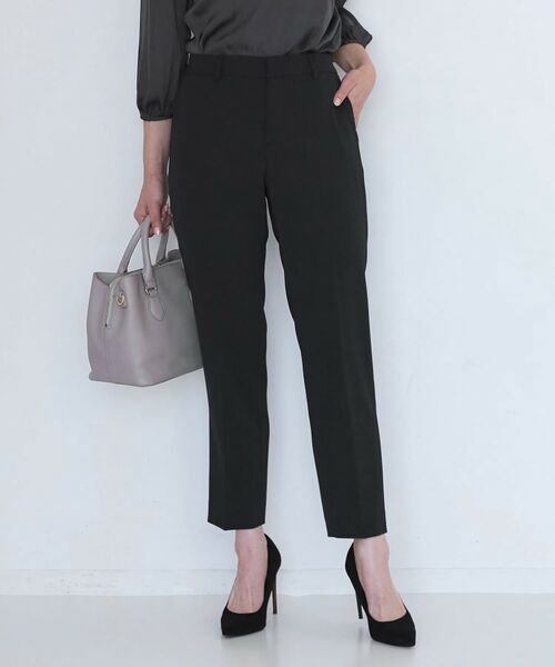 COUP DE CHANCE / クードシャンス パンツ | 【手洗い可/日本製/伸縮性/スーツ可】センタープレス入りテーパードパンツ | 詳細1