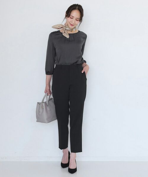 COUP DE CHANCE / クードシャンス パンツ | 【手洗い可/日本製/伸縮性/スーツ可】センタープレス入りテーパードパンツ | 詳細2