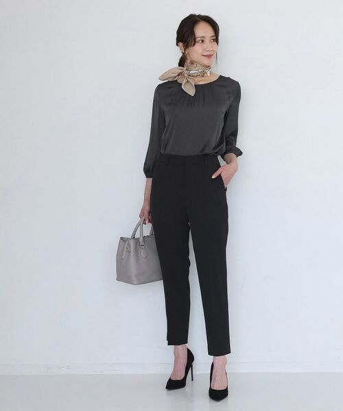 COUP DE CHANCE / クードシャンス パンツ | 【手洗い可/日本製/伸縮性/スーツ可】センタープレス入りテーパードパンツ | 詳細3