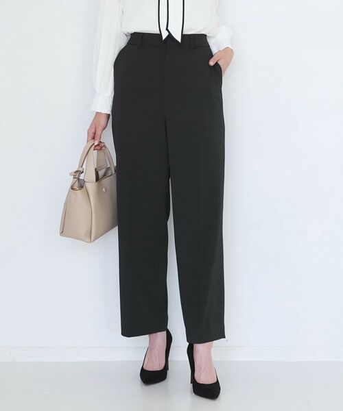COUP DE CHANCE / クードシャンス パンツ | 【手洗い可/日本製/伸縮性/スーツ可】センタープレス入りストレートワイドパンツ | 詳細1