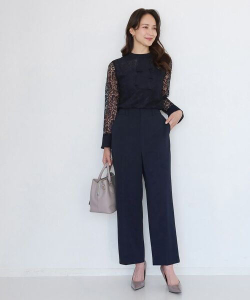 COUP DE CHANCE / クードシャンス パンツ | 【手洗い可/日本製/伸縮性/スーツ可】センタープレス入りストレートワイドパンツ | 詳細10