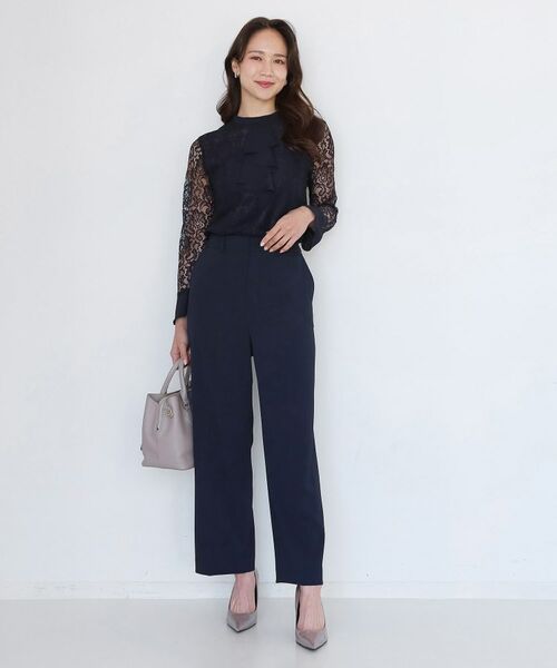 COUP DE CHANCE / クードシャンス パンツ | 【手洗い可/日本製/伸縮性/スーツ可】センタープレス入りストレートワイドパンツ | 詳細11