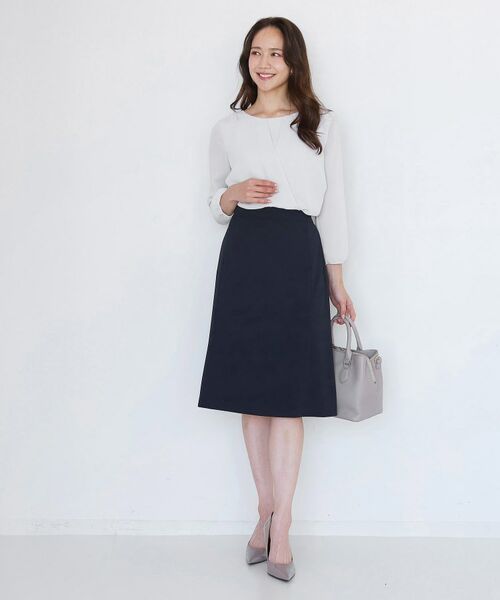 COUP DE CHANCE / クードシャンス ミニ・ひざ丈スカート | 【手洗い可／日本製／伸縮性／スーツ可】セミフレアースカート | 詳細11