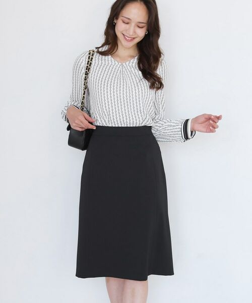 COUP DE CHANCE / クードシャンス ミニ・ひざ丈スカート | 【手洗い可／日本製／伸縮性／スーツ可】セミフレアースカート | 詳細2