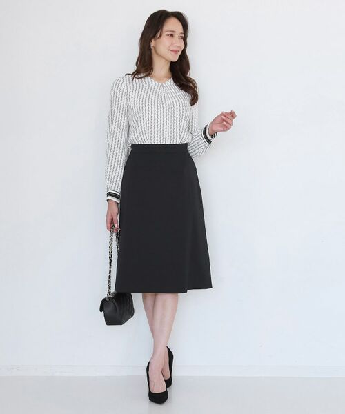COUP DE CHANCE / クードシャンス ミニ・ひざ丈スカート | 【手洗い可／日本製／伸縮性／スーツ可】セミフレアースカート | 詳細3