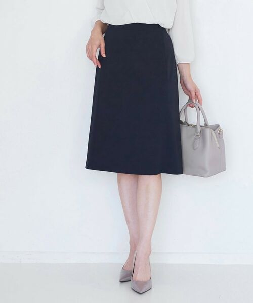 COUP DE CHANCE / クードシャンス ミニ・ひざ丈スカート | 【手洗い可／日本製／伸縮性／スーツ可】セミフレアースカート | 詳細9
