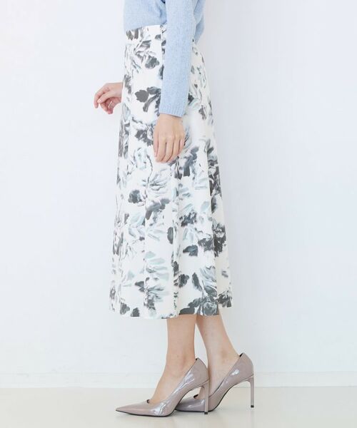 COUP DE CHANCE / クードシャンス スカート | 【手洗い可／日本製／ウエスト後ろゴム】フラワー柄フレアスカート | 詳細10