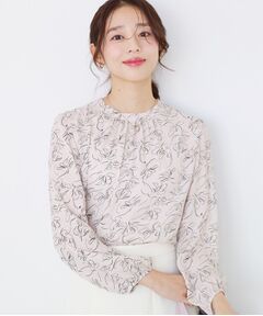 COUP DE CHANCE / クードシャンス シャツ・ブラウス | 【手洗い可／日本製／一枚着／ジャケットイン】花柄モックネックブラウス