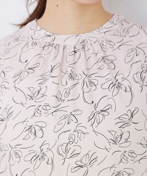 COUP DE CHANCE / クードシャンス シャツ・ブラウス | 【手洗い可／日本製／一枚着／ジャケットイン】花柄モックネックブラウス | 詳細12