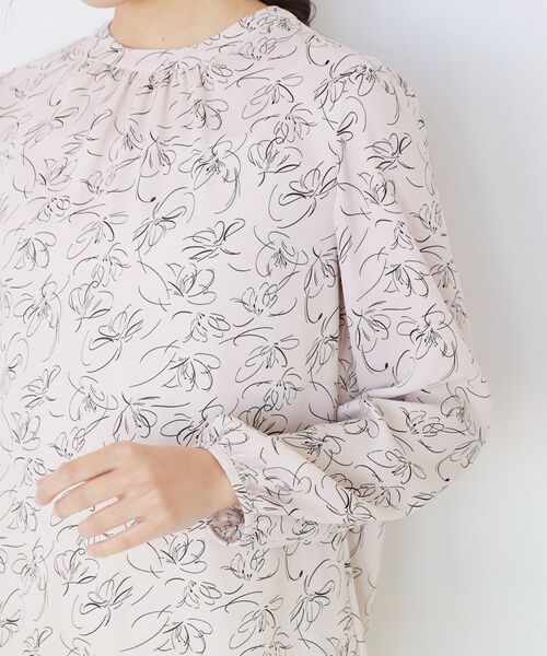 COUP DE CHANCE / クードシャンス シャツ・ブラウス | 【手洗い可／日本製／一枚着／ジャケットイン】花柄モックネックブラウス | 詳細14