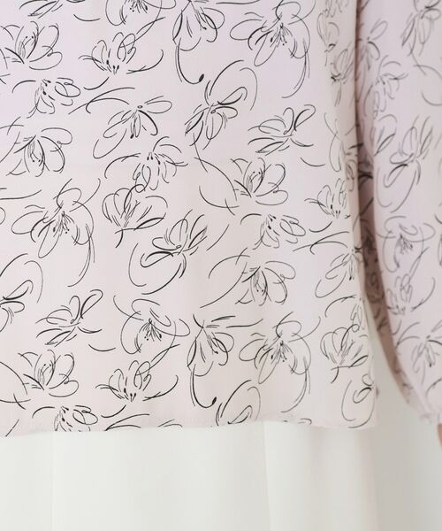 COUP DE CHANCE / クードシャンス シャツ・ブラウス | 【手洗い可／日本製／一枚着／ジャケットイン】花柄モックネックブラウス | 詳細15