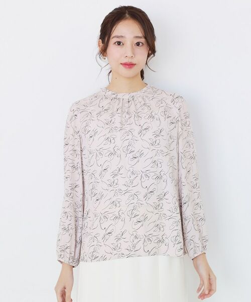 COUP DE CHANCE / クードシャンス シャツ・ブラウス | 【手洗い可／日本製／一枚着／ジャケットイン】花柄モックネックブラウス | 詳細9