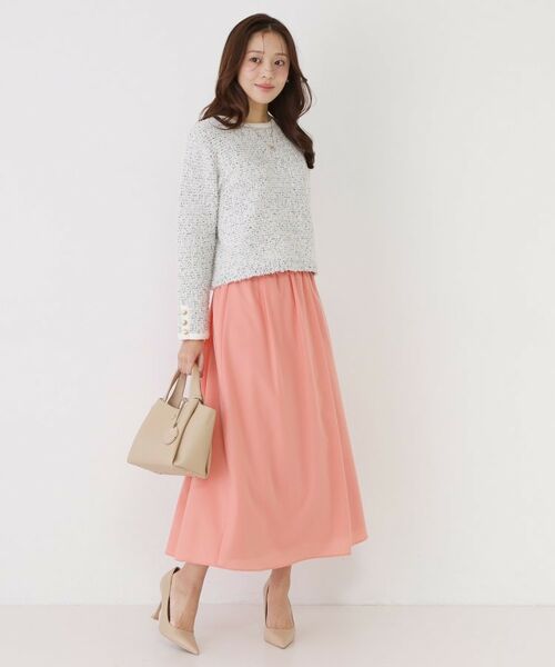 COUP DE CHANCE / クードシャンス ニット・セーター | 【洗える/セットアップ可】ツィード調ニットトップス | 詳細3