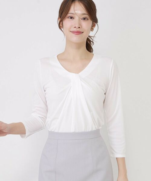 COUP DE CHANCE / クードシャンス カットソー | 【手洗い可/日本製/7分袖/ジャケットイン】しなやかな落ち感のカットソー | 詳細1