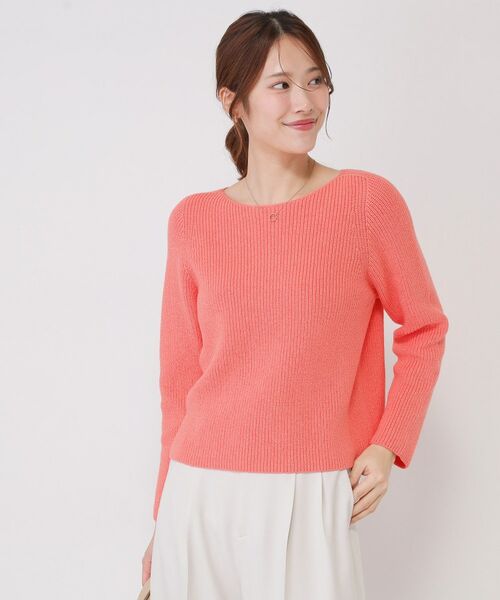 COUP DE CHANCE / クードシャンス ニット・セーター | 【手洗い可／日本製】ミドルゲージ軽やかニットトップス（オレンジ(066)）