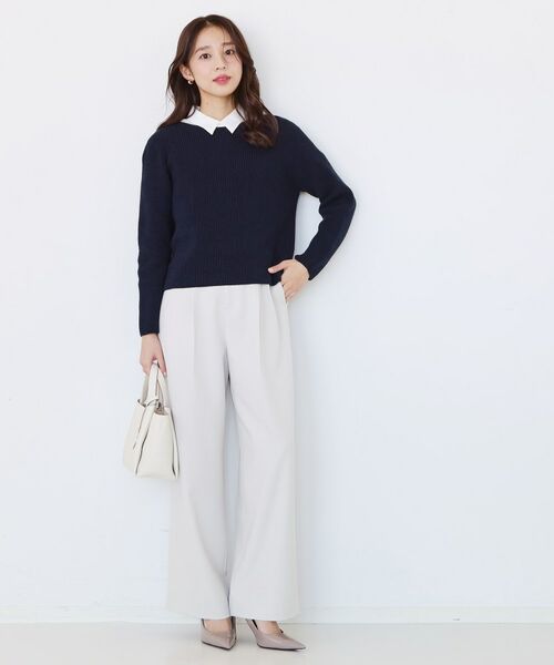 COUP DE CHANCE / クードシャンス ニット・セーター | 【手洗い可／日本製】ミドルゲージ軽やかニットトップス | 詳細2