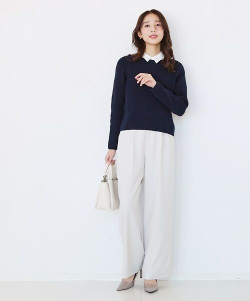 COUP DE CHANCE / クードシャンス ニット・セーター | 【手洗い可／日本製】ミドルゲージ軽やかニットトップス | 詳細3