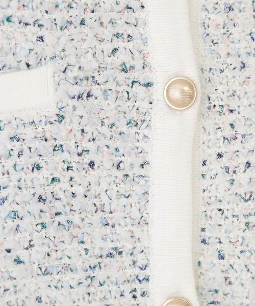 COUP DE CHANCE / クードシャンス カーディガン・ボレロ | 【洗える/セットアップ可】ツィード調ニットカーディガン | 詳細4