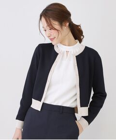 COUP DE CHANCE / クードシャンス カーディガン・ボレロ | 【手洗い可／幾何柄／無地あり】短め丈カーディガン