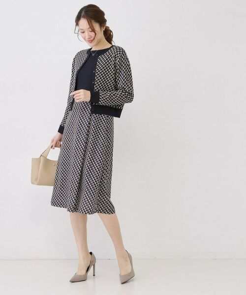 COUP DE CHANCE / クードシャンス カーディガン・ボレロ | 【手洗い可／幾何柄／無地あり】短め丈カーディガン | 詳細10