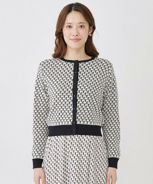 COUP DE CHANCE / クードシャンス カーディガン・ボレロ | 【手洗い可／幾何柄／無地あり】短め丈カーディガン | 詳細17