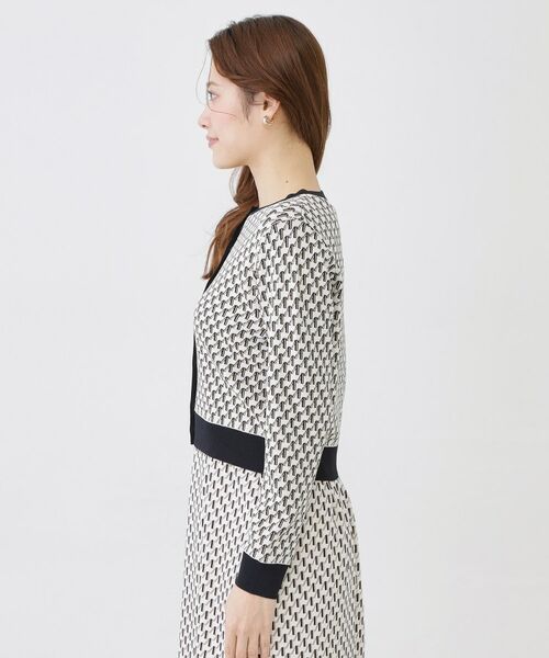 COUP DE CHANCE / クードシャンス カーディガン・ボレロ | 【手洗い可／幾何柄／無地あり】短め丈カーディガン | 詳細18