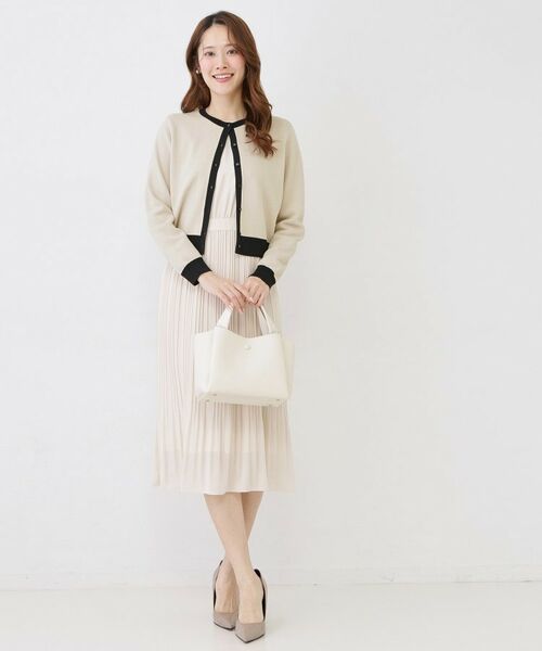 COUP DE CHANCE / クードシャンス カーディガン・ボレロ | 【手洗い可／幾何柄／無地あり】短め丈カーディガン | 詳細2