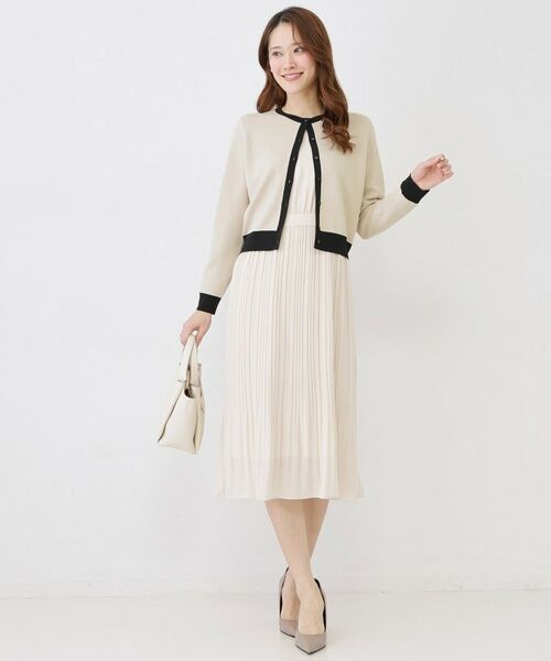 COUP DE CHANCE / クードシャンス カーディガン・ボレロ | 【手洗い可／幾何柄／無地あり】短め丈カーディガン | 詳細3