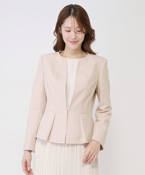 COUP DE CHANCE / クードシャンス ノーカラージャケット | 【手洗い可／日本製／スーツ可】ペプラムデザインのカラーレスジャケット | 詳細13